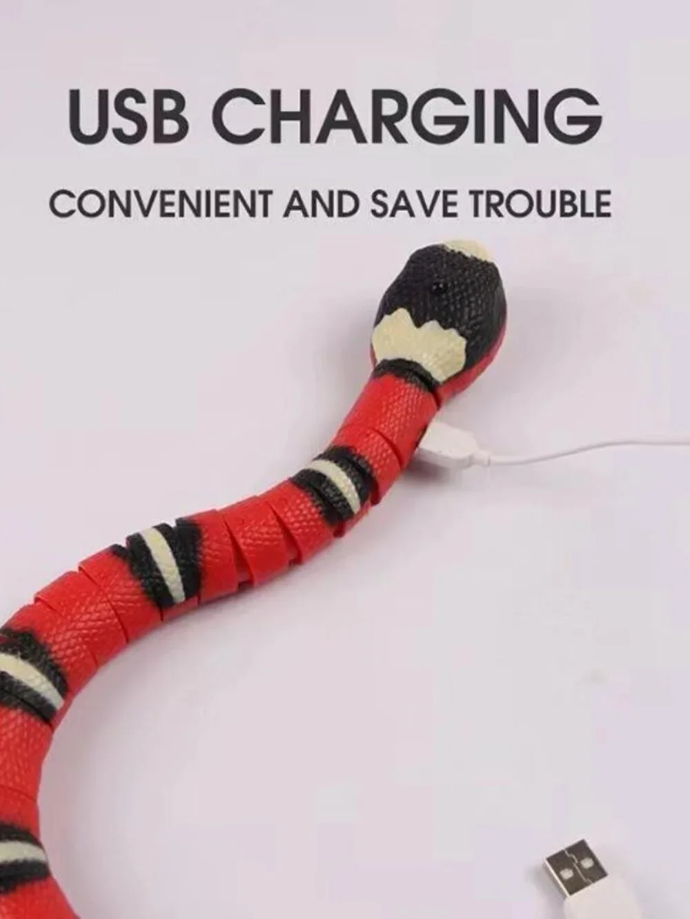 USB Rechargeable,Automatically Sense Obstacles and Escape,Electric Tricky Snake - Picture 10 of 10